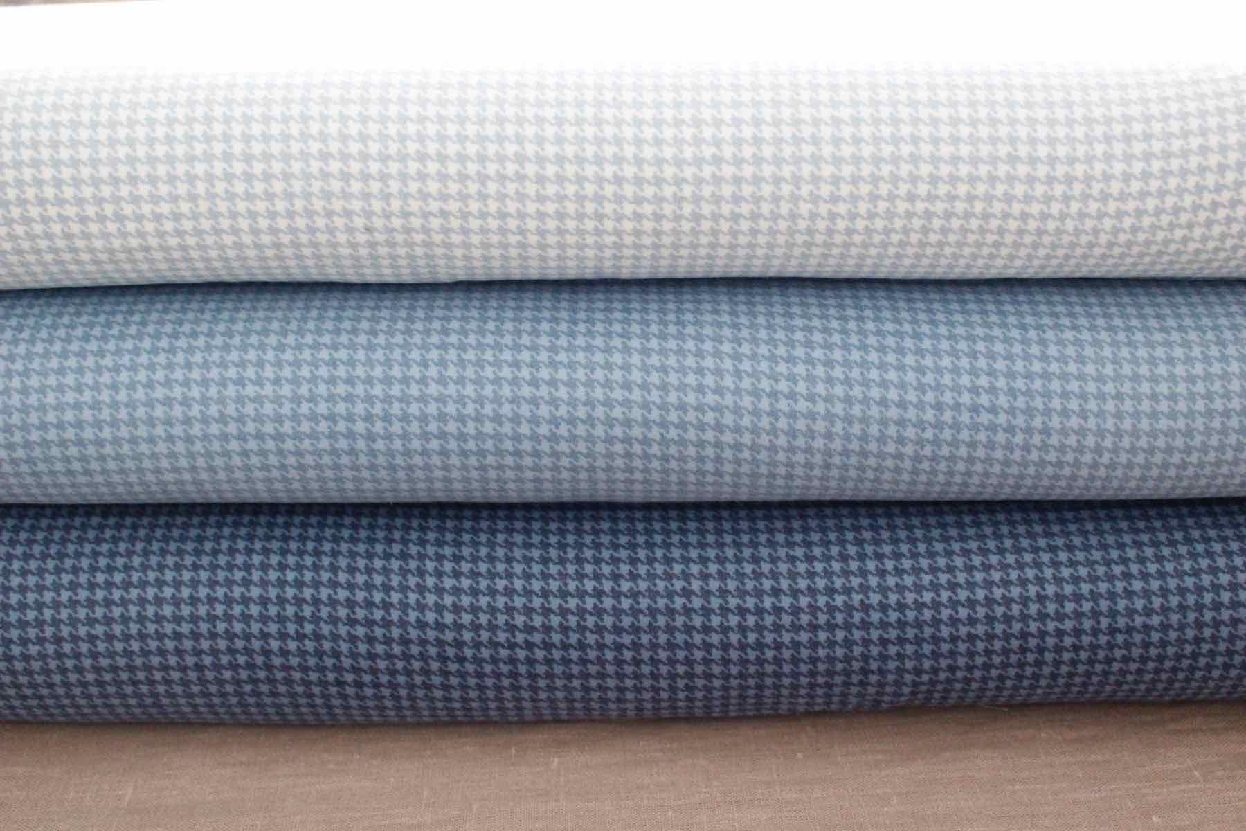 Jpi 青い湖のフランネル　ハウンドツース<br />ホワイトサンド